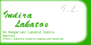 indira lakatos business card